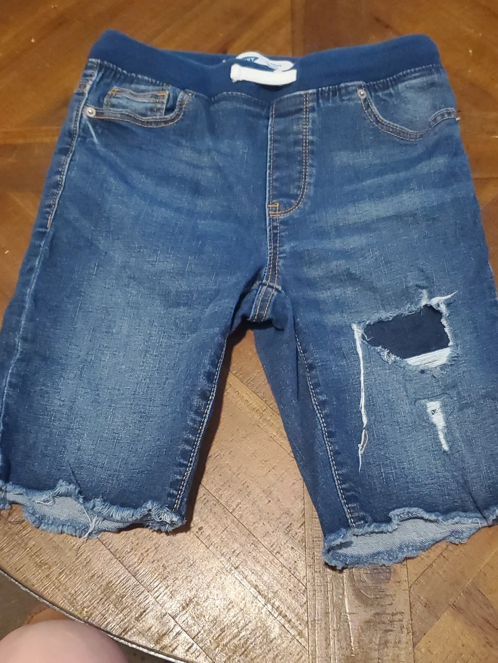 Old Navy Blue Distressed Denim Kids Shorts